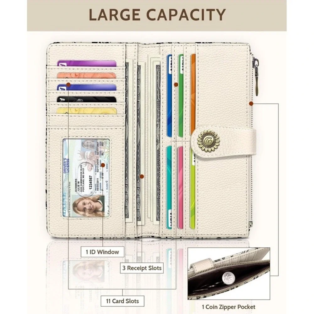 Crows Flowers NEW Wallet RFID Blocking Credit Card Holder Organizer